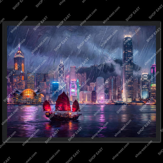 Harbour Glow framed print
