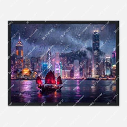 Harbour Glow framed print on wall — Shop East