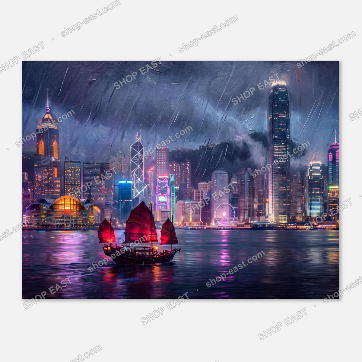 Harbour Glow poster print, unframed